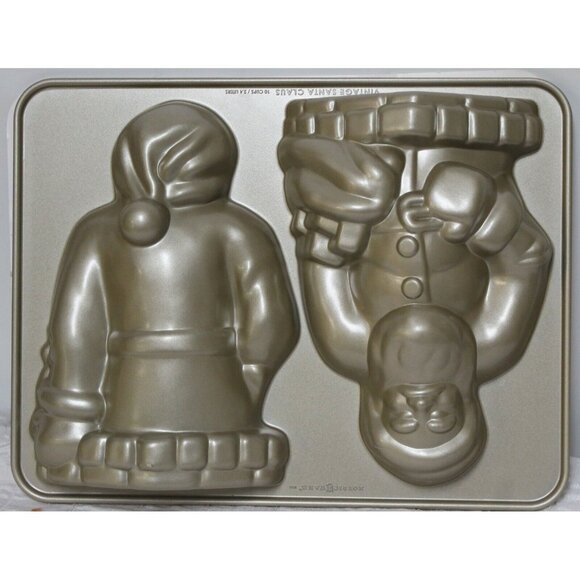 Nordic Ware Vintage Santa 3D Cake Pan Williams Sonoma Holiday Christmas 10-cup - Picture 2 of 4